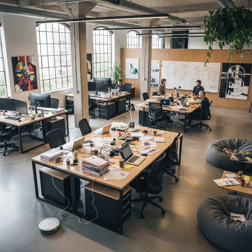 workslop explicado en una oficina moderna